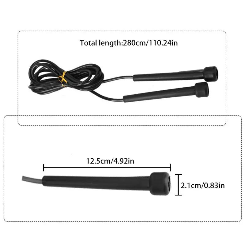 Black jump Rope, Speed Rope Skipping Exercise - 3 Meters